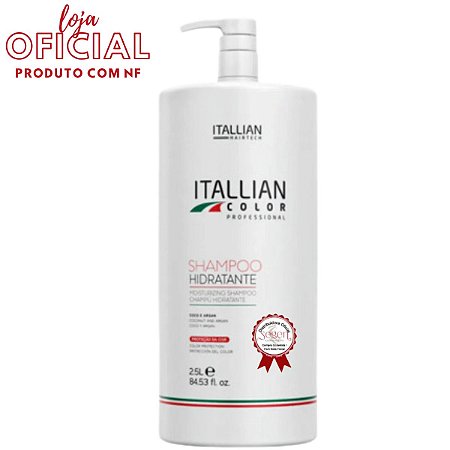 Shampoo Hidratante Itallian Color 2,5L para Proteção da Cor