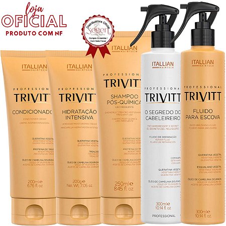 Trivitt Home Care Hidratação com O Segredo do Cabeleireiro e Fluido para Escova