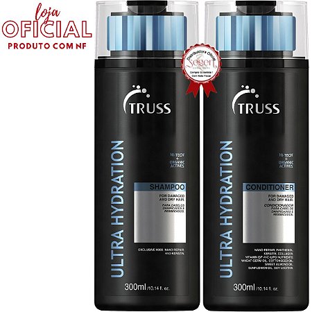 Truss Kit Ultra Hydration Condicionador 300ml e Shampoo 300ml - Cabelos danificados e Ressecados