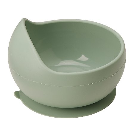 Bowl Tigela Potinho Silicone Infantil Bebê Com Ventosa Verde Buba