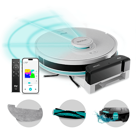 Robô Aspirador WAP com Mapeamento Varre Aspira e Passa Pano