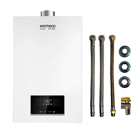 Aquecedor Komeco KO 46 D Prime WiFi 46,5L GLP Branco + Kit Instalação