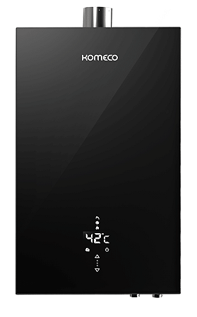 Aquecedor De Água A Gás Komeco Ko 21bk Decor Black 21 Litros Preto Glp