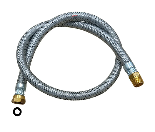 Mangueira Flexível Aço 2 Metro Rosca 1/2 Mxf Para Gás Glp Gn