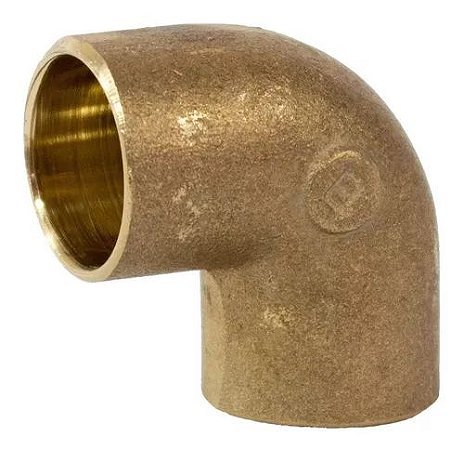 Joelho 22mm 90° Em Latão Sem Anel De Solda