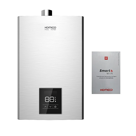 Aquecedor Komeco KO 16 DI PRIME WI-FI 16L GLP Inox com Módulo Wi-Fi