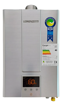 Aquecedor De Água A Gás Lorenzetti Lz 2000 Inox 20 Litros Gn