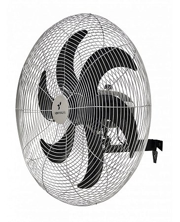 Ventilador de Parede 65 cm Preto com Grade Em Pintura Epóxi Cromada