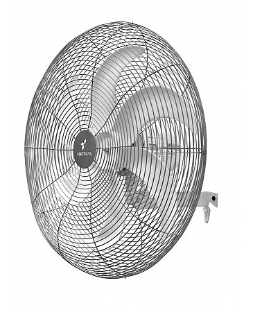 Ventilador de Parede 65 cm Branco com Grade Em Pintura Epóxi Cromada