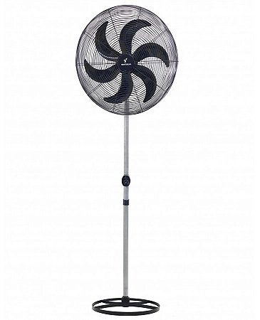 Ventilador de Coluna 65 cm Preto com Grade Em Pintura Epóxi Preta