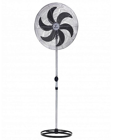 Ventilador de Coluna 65 cm Preto com Grade Em Pintura Epóxi Cromada