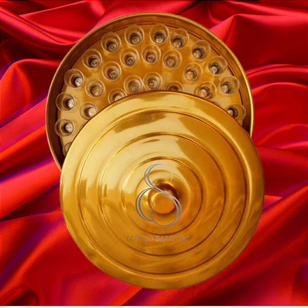 BANDEJA GD DE SANTA-CEIA DOURADA