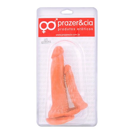 Pênis De Borracha Maciça Dupla 18 X 3,5cm Prazer E Cia