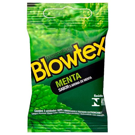 Preservativo Sabor Menta 03 Unidades Blowtex