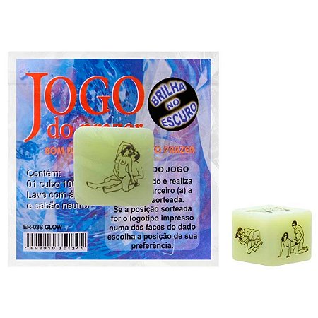 Dado Do Prazer Fluorescente Saquinho Diversão Ao Cubo