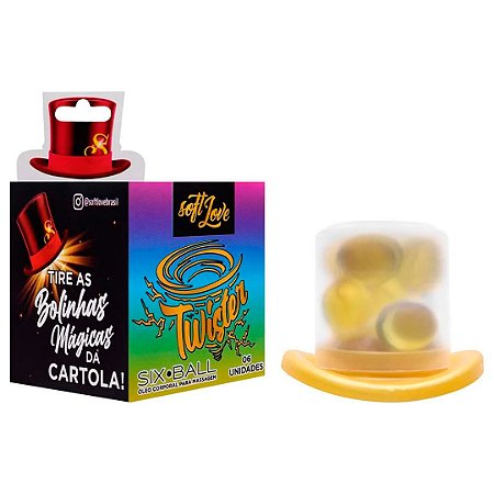 Six Ball Twister Bolinha Excitante 6 Unidades Soft Love