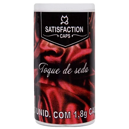 Toque de Seda Bolinha com Óleo Siliconado para Massagem Corporal 3 Unidades Satisfaction Caps