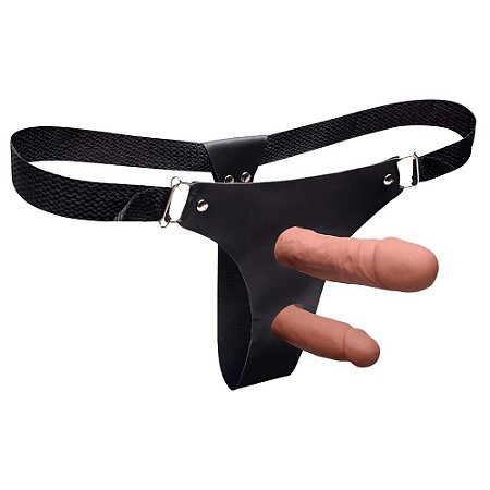 Cinta Peniana Dp Com 2 Pênis De Borracha Dominatrixxx