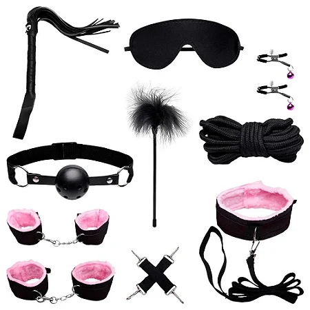 Kit Sado Black Wolf Rosa Bondage Sexy Import