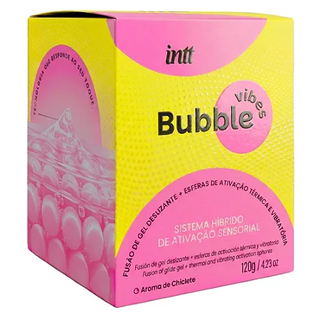 Bubble Vibes Gel 3 Em 1 Desliza Vibra Aquece 120G Intt