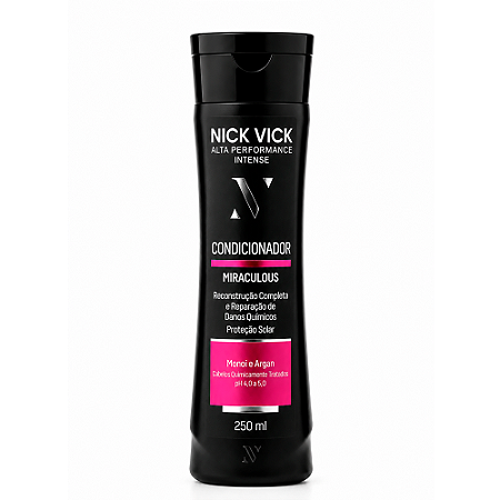 Condicionador Miraculous Nick Vick Alta Performance Intense 250ml