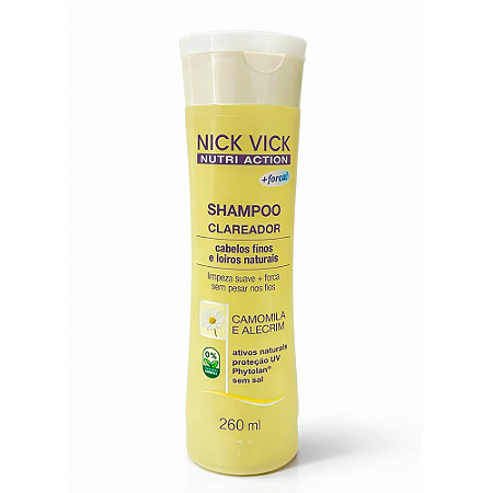 Shampoo Clareador Nick Vick Nutri Action 260ml