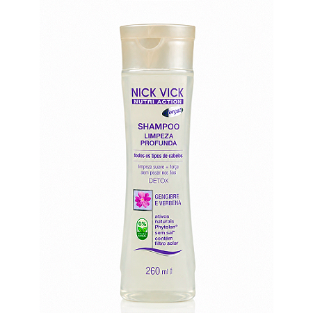 Shampoo Limpeza Profunda Nick Vick Nutri Action 260ml