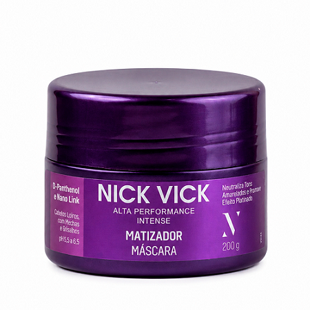 Máscara Matizadora Efeito Platinado Nick Vick Alta Performance 200g