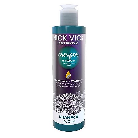 Shampoo Crespos de Respeito Nick Vick Antifrizz 300ml