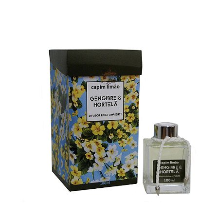 Capim Limão Difusor de Ambiente Gengibre e Hortelã 100ml