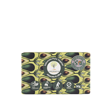 Orgânica Abacate & Oliva Sabonete em Barra Vegetal 90g
