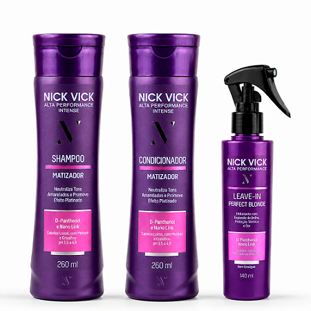 Kit Matizador Loiros Nick Vick Alta Performance (3 produtos)