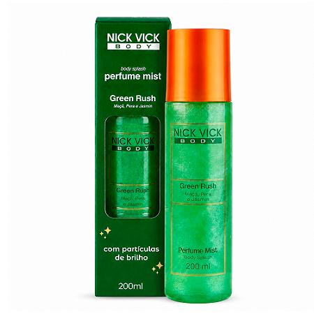 Body Splash Nick Vick Perfume Mist Body Green Rush 200ml