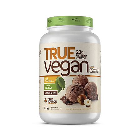 True Source True Vegan Proteína Chocolate com Avelã 837g