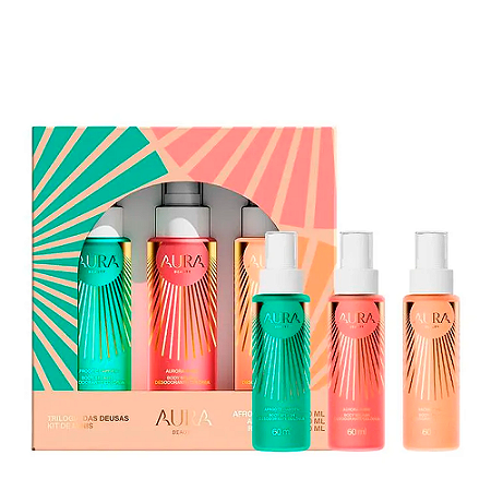 Kit Aura Beauty Mini Body Splash Trilogia das Deusas 60ml