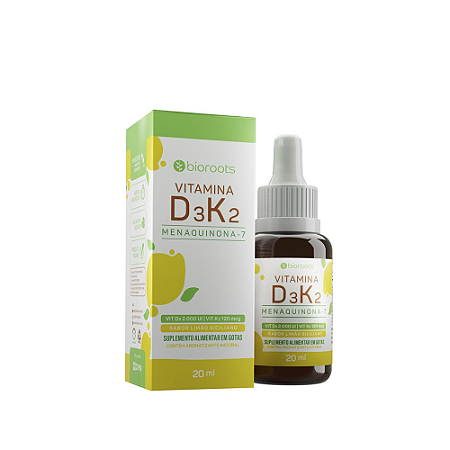 Bioroots Vitamina D3+K2 em Gotas 20ml