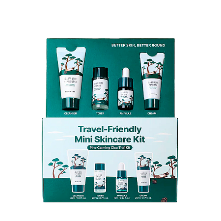Kit Travel Round Lab Pine Calming Cica 4 produtos Mini