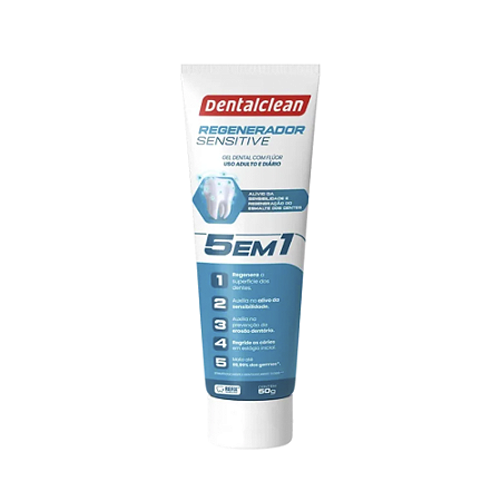 Dentalclean Regenerador Sensitive 5 em 1 Creme Dental com Flúor 90g