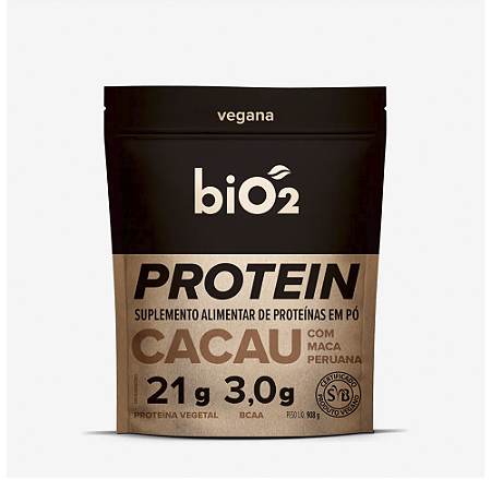 biO2 Proteína Vegetal Sabor Cacau e Maça Peruana 908g