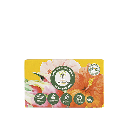 Orgânica Pitaya & Hibisco Sabonete em Barra Vegetal 90g