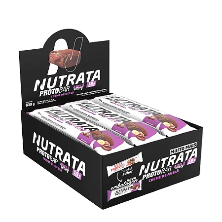 Protobar Avelã Whey Display C/9 Nutrata