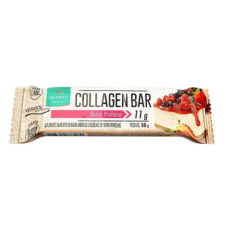 Collagen Bar Cheesecake Com Frutas Vermelhas 50Gr - Nutrify