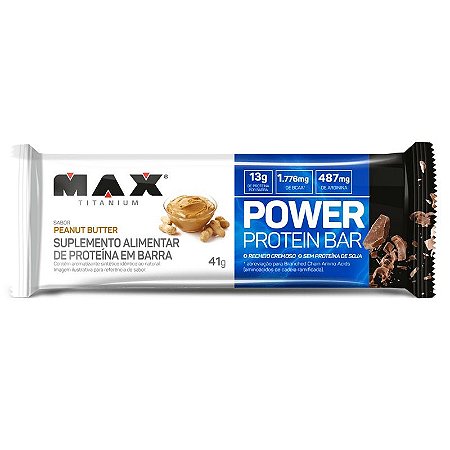 Power Protein Bar Peanut Butter 41G Max Titanium