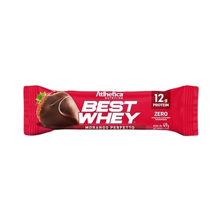 Best Whey Bar Morango Perfeito 49G  Atlhetica Nutrition