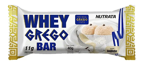 Whey Grego Bar Beijinho 40G Nutrata