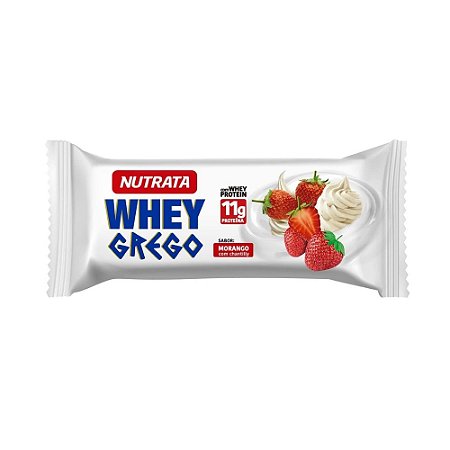 Whey Grego Bar Morango Com Chantilly 40G Nutrata