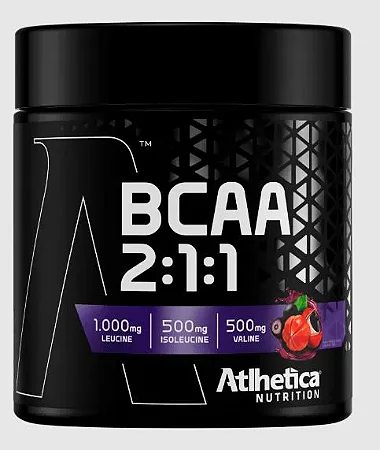 100% Bcaa 2:1:1 Flavour 210G Frutas Vermelhas - Atlhetica Nutrition