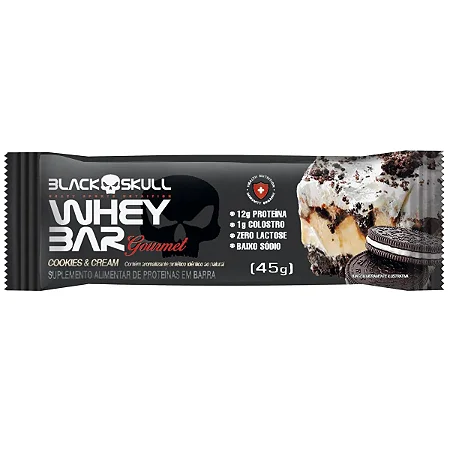 Whey Bar Cookies & Cream 45G - Black Skull