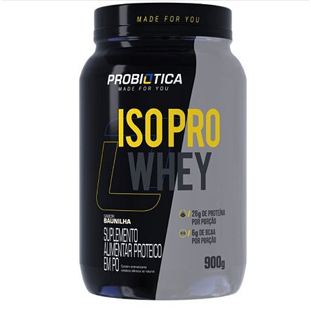 Iso Pro Whey Pote 900G Baunilha Probiotica