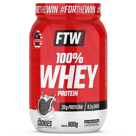 100% Whey Pote 900G Cookies - FTW